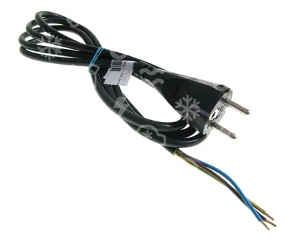 flexošňůra přívodní, PVC, L = 2 m, 3x1 mm2, černá, přímá vidlice